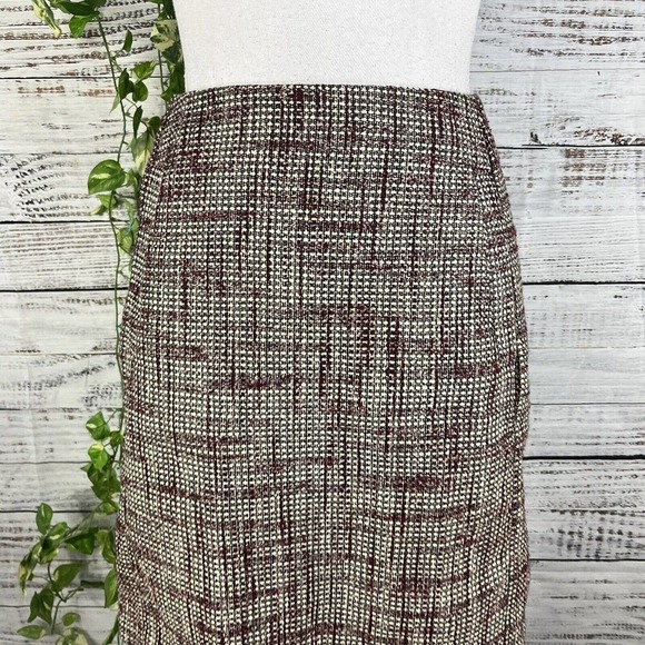 Banana Republic Skirt 0 Red Black Plaid Above Knee A Line Pockets Career Preppy - Picture 2 of 9